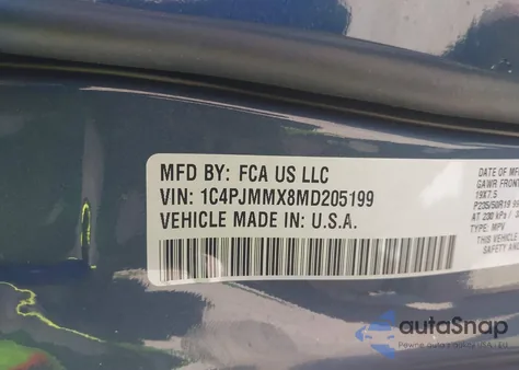 2021 Jeep Cherokee 80Th Anniversary 4X4 из США, поврежденный, VIN 1C4PJMMX8MD205199